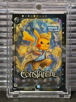 Constantine Pokemon Pikachu Heroes &  Villains Peru SILVER Foil Chase Card #E34
