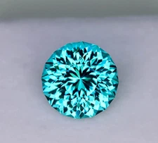 10.16 Ct Certified Natural Neon Blue Paraiba Tourmaline Loose Round Cut Gemstone