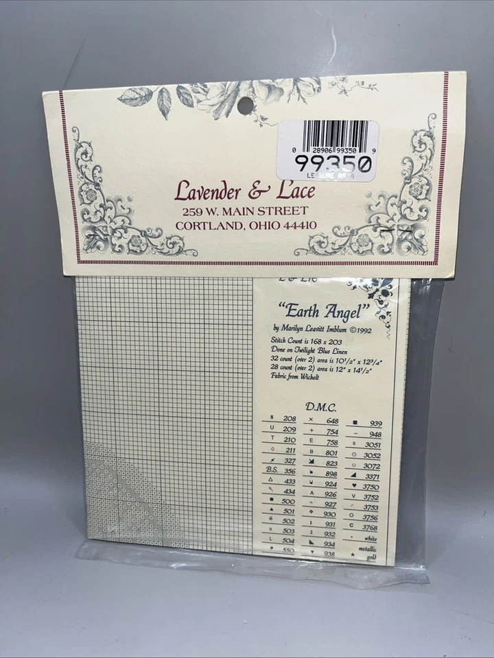 Lavender & Lace Cross Stitch Pattern EARTH ANGEL LL16 - Image 2 of 3