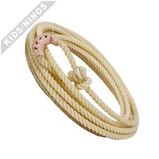20 Ft Natural Lasso Kids Lariat USA Made Cowboy Rope