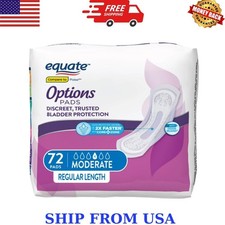 Equate Options Women's Incontinence Pads, Moderate Absorbency, Regular Length 7