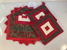 Vintage Set Of 6 Quilted Christmas Placemats ...
