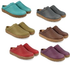 HAFLINGER TRAVEL-CLASSIC UNISEX SLIPPERS LEATHER CLOGS SABOT