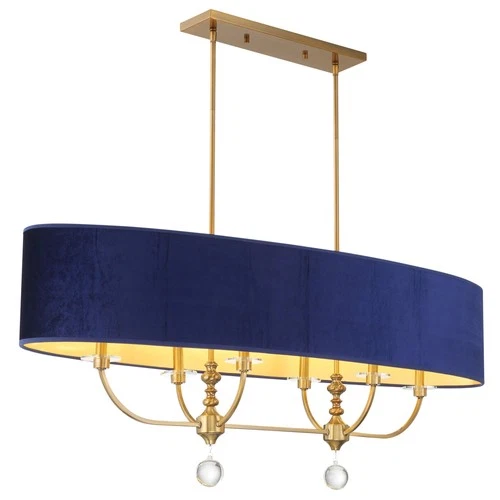 Minka Lavery 3486 Van Noord 6 Light 48"W Linear Chandelier - Oxidized Aged Brass - Picture 2 of 2