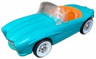 Vintage 1964 Barbie Mercedes Benz Car Teal & Orange Blow Mold 1960s Irwin Sports