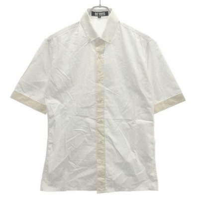 RAF SIMONS 2003SS Short Sleeve Shirt White 48 Used MESC-0
