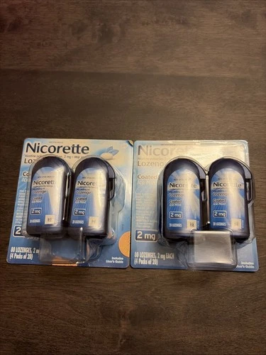 Lot 2 Nicorette Coated Ice Mint Lozenges 2mg 80 Count EXP 12/26 & 2/27