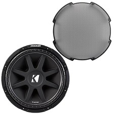 Subwoofer de audio para automóvil KICKER Comp 43C154 15" 500W máximo 4 ohmios (único), rejilla de 15"