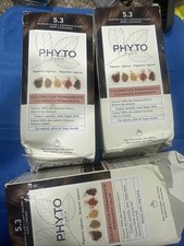 Image of 3X Phyto Hair Color Kit 5.3 Light Golden Brown AmmoniaFreeColoring ((Box damage)