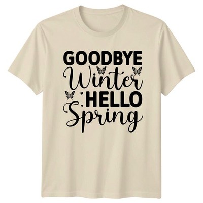 Goodbye Winter Hello Spring Damen T-Shirt Schmetterling Natur