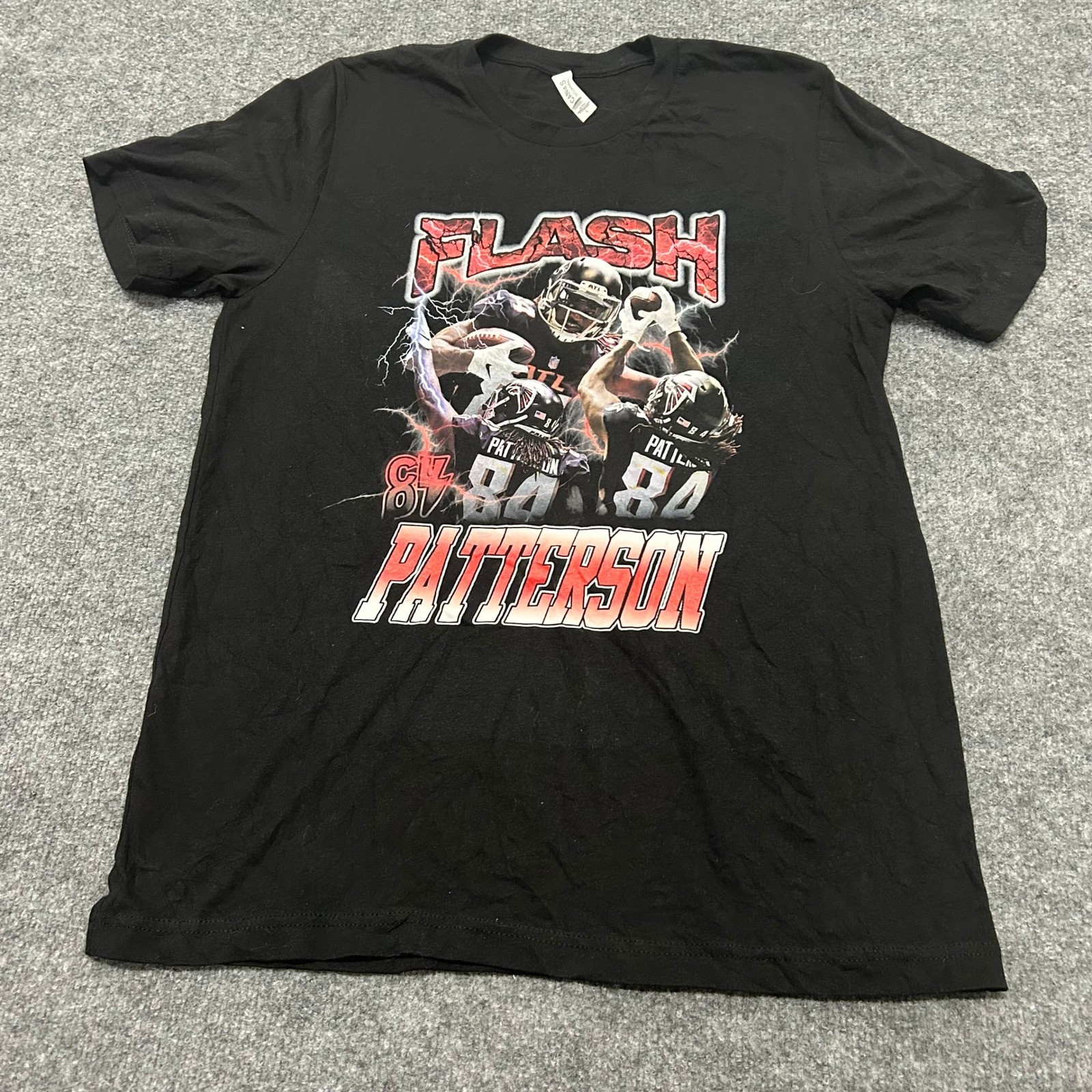 Camiseta de lona para hombre talla L negra Atlanta Falcons Cordarrelle Patterson Flash