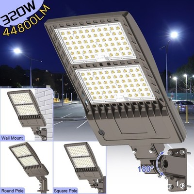 LED Parking Lot Light 320W Commercial Stadium Driveways Warehouse Area Lighting