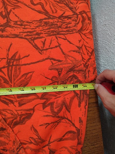 Sports Afield Mens Realtree Camo Florescent Orange Hoodie Tag XL USA Made  - Picture 15 of 15