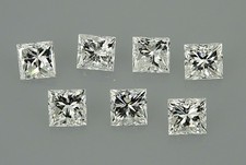 set of princess cut natural diamonds F-H SI-VS 1.18ct natural loose diamonds