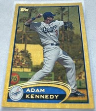 2012 Topps Update Series Baseball Adam Kennedy Los Angeles Dodgers Gold Sparkle