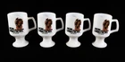 Vintage Lot of 4 Milk Glass Mugs, MGM Grand Hotel Las Vegas