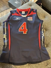 Mizuno Team USA Lindsey Berg Double Autographed Volleyball Jersey Shirt HOF ‘25