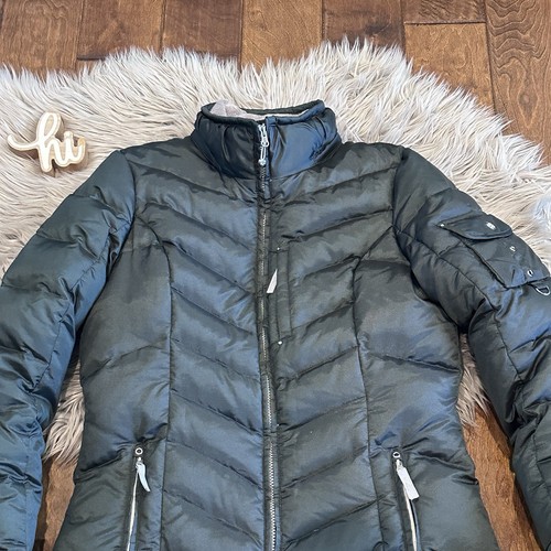 Eddie Bauer Sun Valley Down Parka Jacket Coat Womens Size Medium Tall Green - Picture 4 of 6