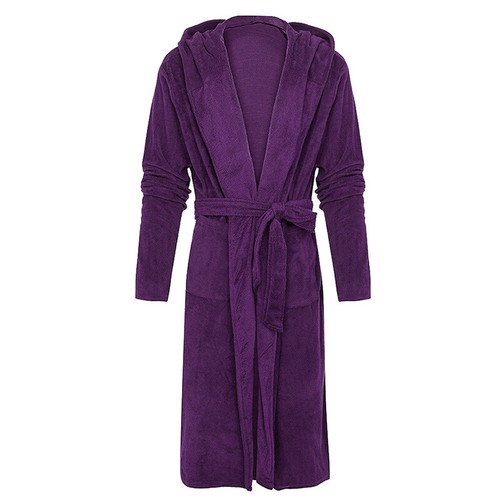 Men Wrap Robe Long Sleeve Dressing Gown Mens Thermal Sleeping Solid Color - 第 23/64 張圖片