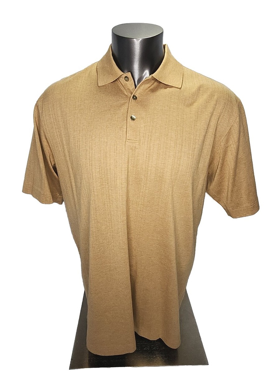 Vintage Nike Tiger Woods Golf Polo SZ L Collection Nike Men's Tan