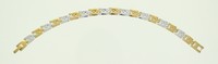 Esmart Fashion Jewelry Silver And Gold Tone Linellae Plate Chain Band Bracelet on sale Esmart Fashion Jewelry Silver And Gold Tone Linellae Plate Chain Band Bracelet on sale