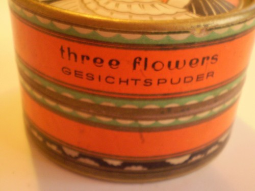 1920s cardboard box with powder Three Flomers GESICHTSPUDER - Bild 4 von 9
