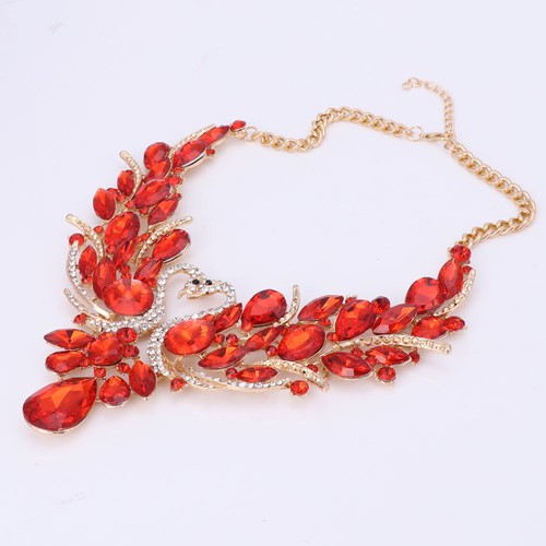 Juegos de Joyería de Cristal para Novia Cisne Collar Pendientes Mujeres Regalo Fiesta - Imagen 69 de 85