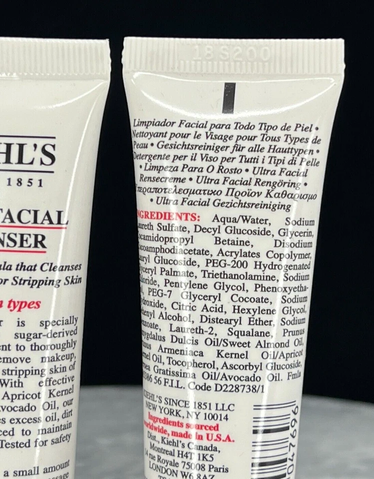 Kiehl's Ultra Facial Cleannser Gentle Liquid Formula 1oz each (LOT OF 2) NEW - Image 3 of 4