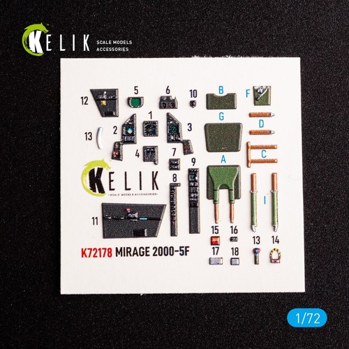 Dassault Mirage 2000-5F Interior 3D Decals for ModelSvit kit (1/72) KeliK K72178 - 第 1/13 張圖片