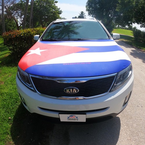 Cuba Car Hood Flag Cover Universal Size Polyester Bonnet Flag Cuba Cuban SOSCUBA - Imagen 1 de 12