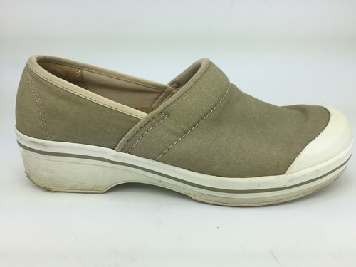dansko vegan canvas clogs