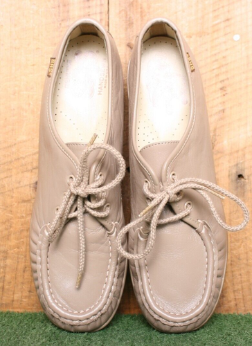 SAS 'Bounce' Mocha Leather Wedge Heel Moc Toe Oxfords Comfort Shoes Sz. 8.5 M - Picture 5 of 10