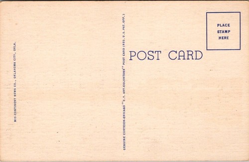 Postcard OK Oil Wells of Oklahoma Unposted Linen Vintage Curt Teich Unposted - Picture 2 of 2