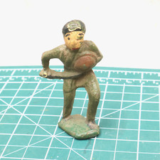 Vtg Gray Iron Toy Soldier Unmarked with Sword