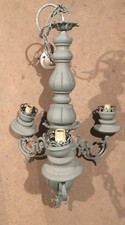 Farrow & Ball Painted Wooden Ceiling Hanging Light Fitting