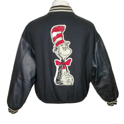 Dr. Seuss Rare ORIGINAL Vintage Cat In The Hat Varsity jacket Size XL - Picture 1 of 9