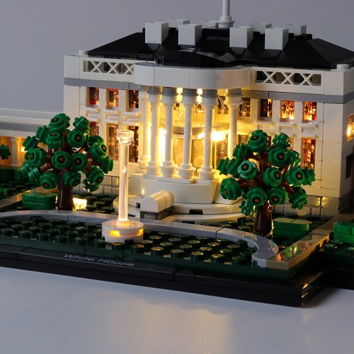 LED Light Kit For Architecture The White House LEGOs 21054 Lighting Set - Picture 6 of 12