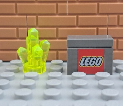 LEGO Trans-Neon Green Rock 1 x 1 Crystal 5 Point (52) Crystal Sweeper 8961 X1 - 第 1/2 張圖片