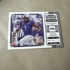 2023 Chronicles Draft Picks Contenders Quentin Johnston RC College Ticket #12