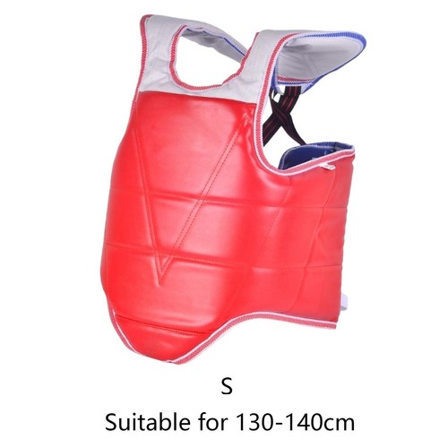 Karate Chest Guard Sanda Martial Arts Taekwondo Reversible Chest Protector - Picture 29 of 47