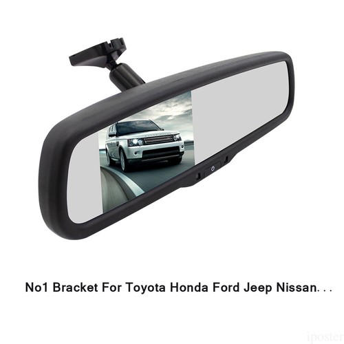iPoster 4.3" LCD Car Rear View Mirror Monitor OEM No1 Bracket For Toyota Honda - Picture 2 of 12