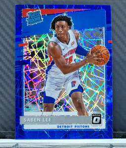 Saben Lee 2020-21 Optic BLUE VELOCITY PRIZM SP RATED ROOKIE #191 - Pistons RC