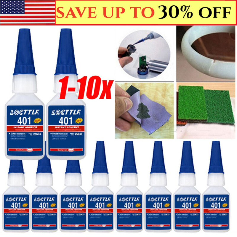 Loctite 401 Instant Adhesive 20ml Industrial Strength Super Glue Rubber PVC.