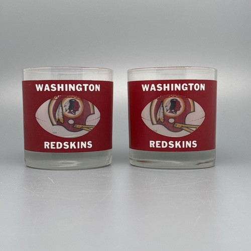 Vintage Washington Redskins Houze Art Glas 70er Tumbler NFL Lot 2