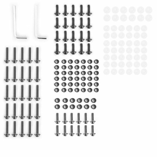 158 teilig -Schwarz Alu Verkleidungsschraube Verkleidung M5/M6 Schrauben Set BS7 - Bild 10 von 11