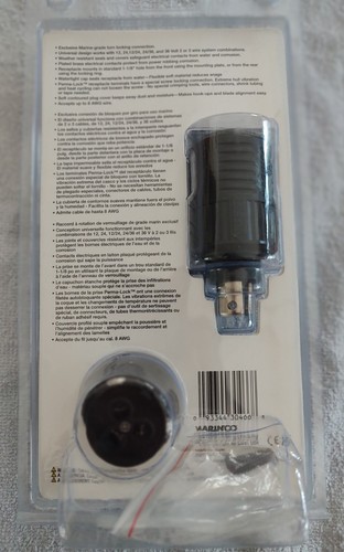 NEW Marinco 12VCP 3-Wire ConnectPro Receptacle & Plug Trolling Motor Minn Kota - Picture 3 of 9