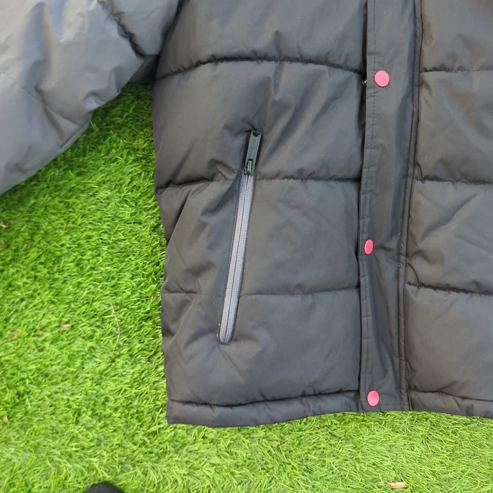 Chaqueta acolchada Ben Sherman para niño talla M 10/12 negra con capucha extraíble bolsillo interior Foto 3 de 4