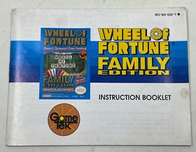 Wheel of Fortune Family Edition Nintendo NES With Booklet Tested