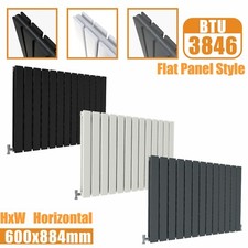 Image of Designer Oval Column Flat Panel Radiator Horizontal Vertical Central Heating Rad