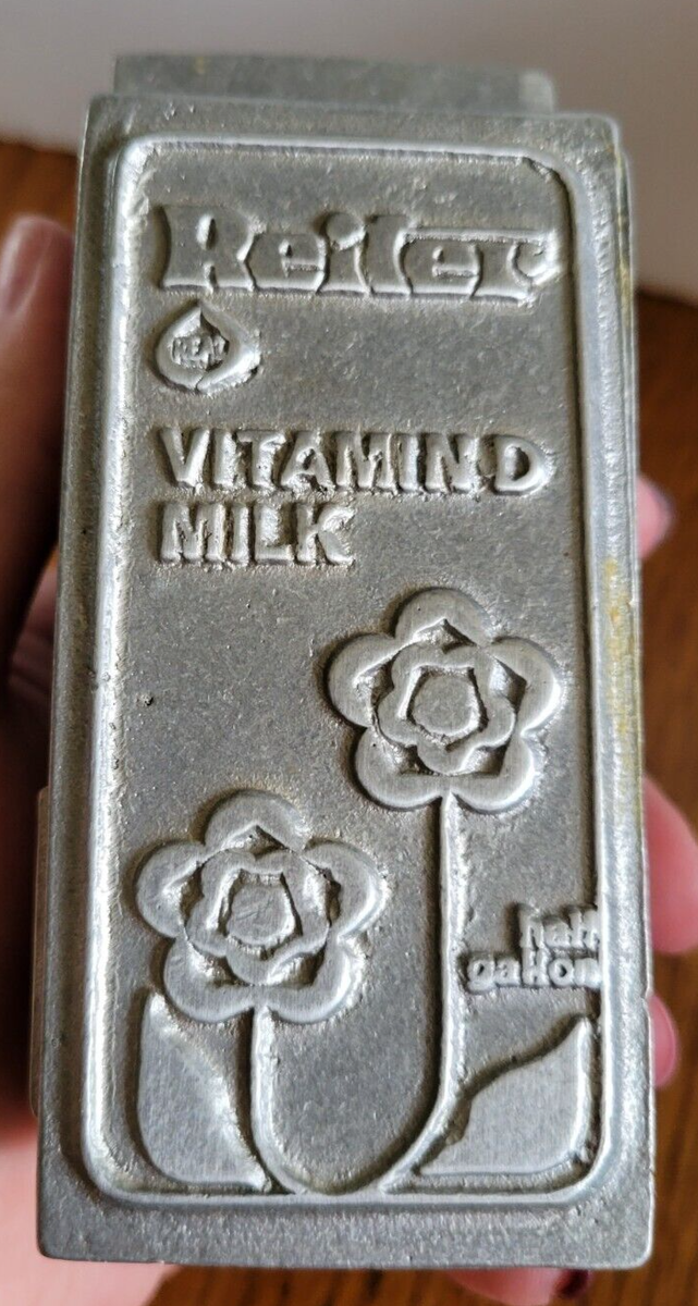 VINTAGE REITER DAIRY MILK CARTON PEWTER BANK 1990 LIMITED EDITION